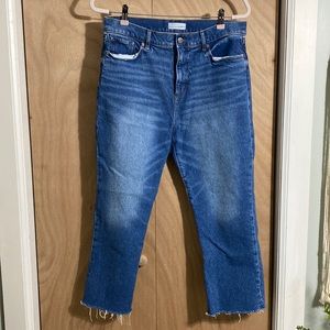 Loft Straight Cropped Denim Jeans. Size 30/10 inseam 22”, Flat waist 15”